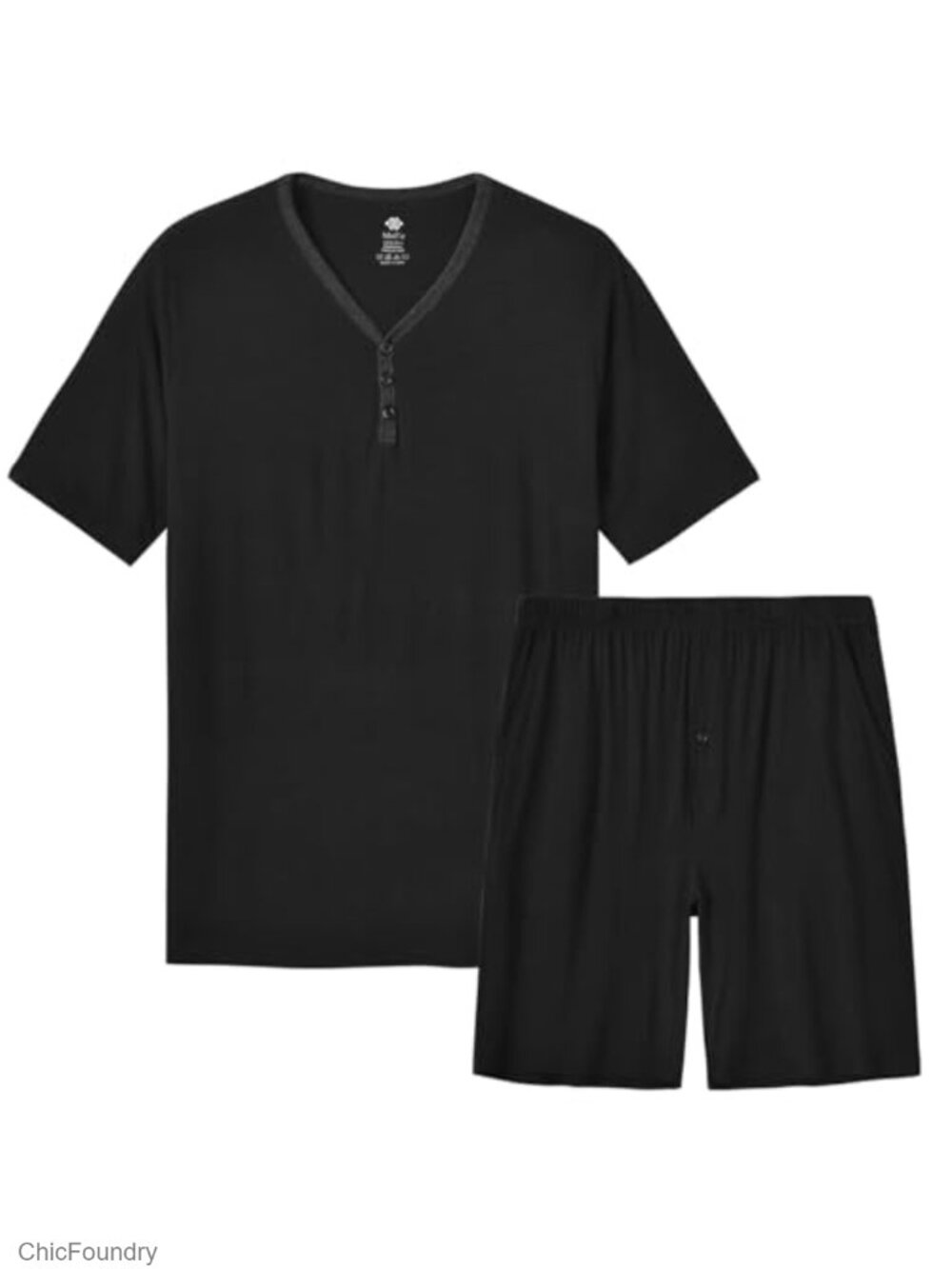 Mens Pajama Sets Short 2 Piece Summer Lounge Sleep Set Comfy Soft